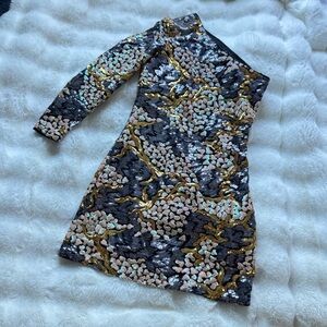MISSGUIDED One-Shoulder Sequin Mini Dress
